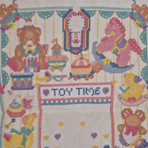 Bucilla Birth Record -Toy TIme- Finished but for personalization - Picture 2 of 5